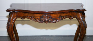 LATE 19TH CENTURY CARVED FRENCH HALL STAND CONSOLE TABLE WITH CABRIOLE LEGS