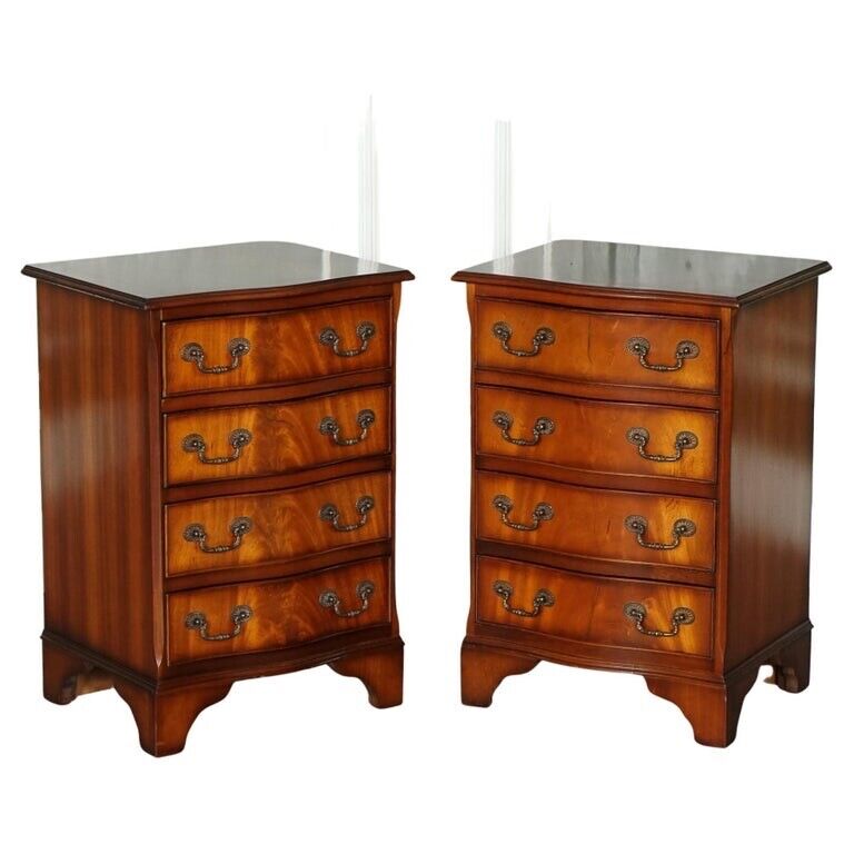 PAIR OF GEORGIAN STYLE NIGHTSTANDS BEDSIDE END SIDE TABLES