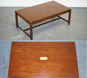 EXTRA LARGE KENNEDY FOR HARRODS MILITARY CAMPAIGN BRASS COFFEE TABLE