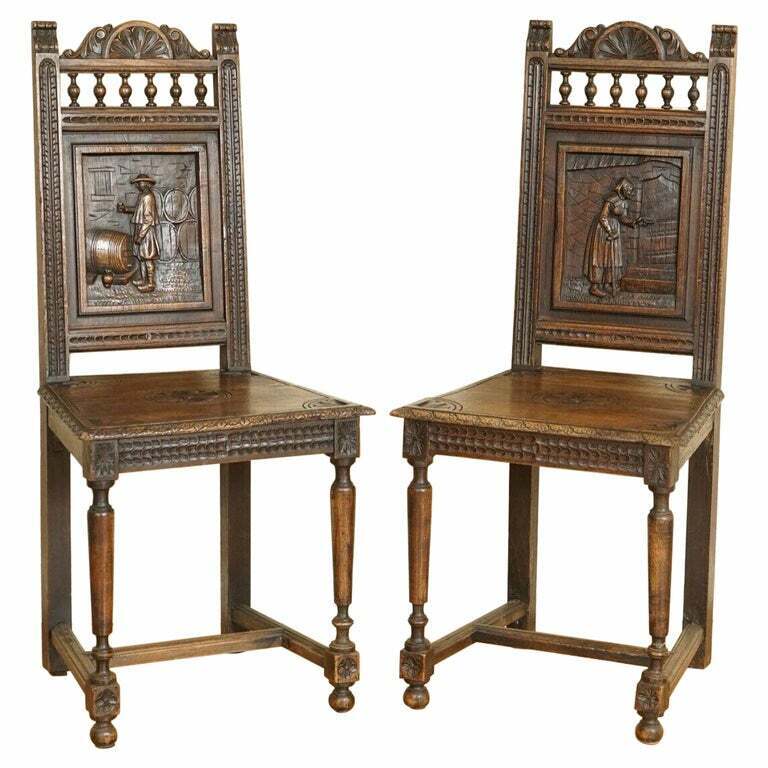 STUNNING PAIR OF FRENCH BRITTANY CHAIRS CIRCA 1880-1900
