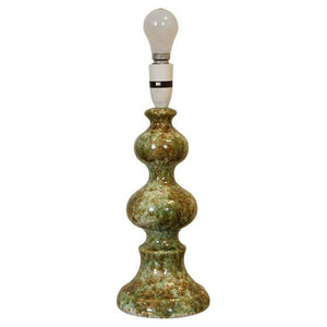 VINTAGE SINGLE GREEN CERAMIC TABLE LAMP