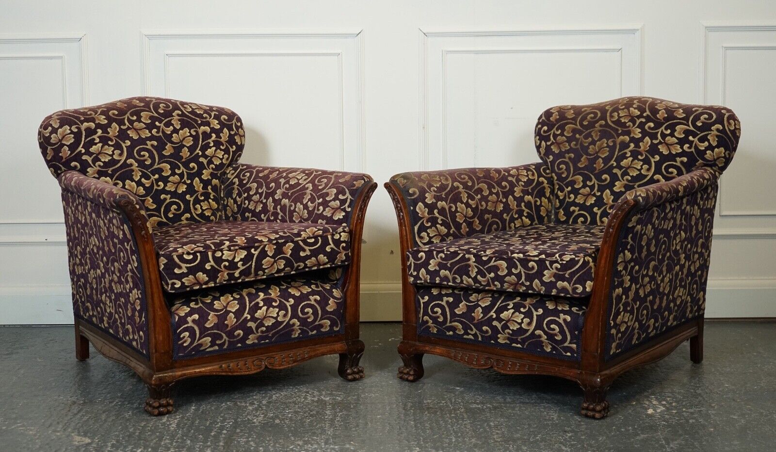 VICTORIAN FABRIC BERGERE SUITE SOFA AND TWO ARMCHAIRS UPHOLSTERY PROJECT J1