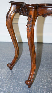 LATE 19TH CENTURY CARVED FRENCH HALL STAND CONSOLE TABLE WITH CABRIOLE LEGS