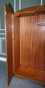 LARGE VINTAGE ART DECO OAK TWO DOOR WARDROBE