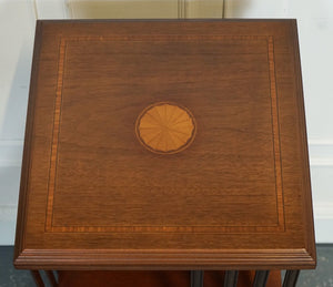 SHERATON REVIVAL INLAID REVOLVING BOOKCASE SIDE END TABLE J1