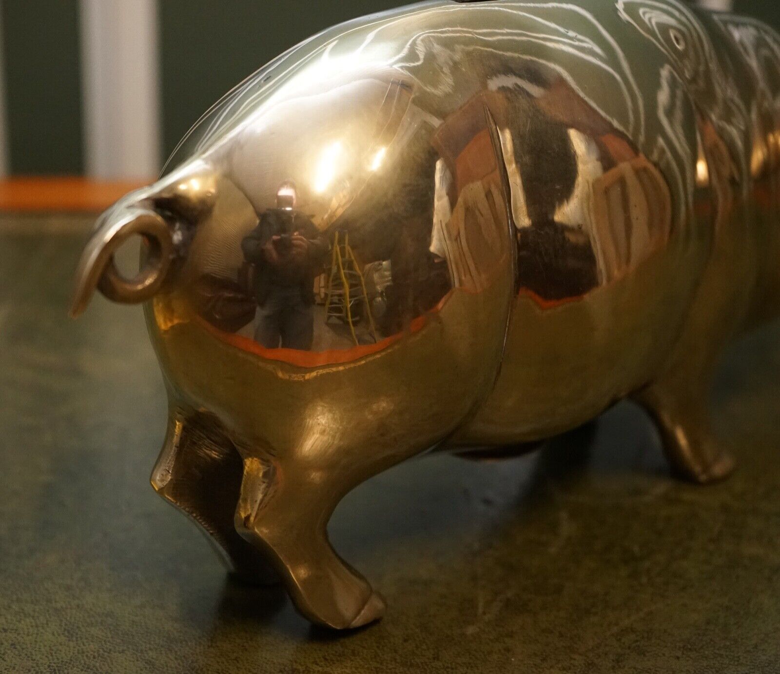 EXQUISITE EARLY 20TH CENTURY BRASS PIGGY BANK