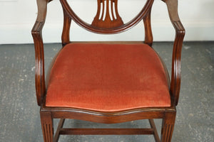 LOVELY PAIR OF VICTORIAN HEPPLEWHITE CARVER HALLWAY SIDE CHAIRS FEATHER FILLED