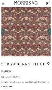 LOVELY COUNTRYHOUSE SOFA UPHOLSTERED IN WILLIAM MORRIS STRAWBERRY THIEF FABRIC