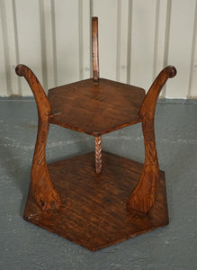 EARLY 19TH CENTURY LIBERTY'S LONDON HAND CARVED OCCASIONAL SIDE END LAMP TABLE