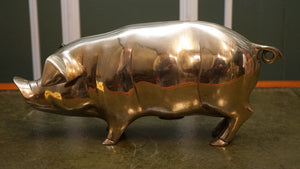 EXQUISITE EARLY 20TH CENTURY BRASS PIGGY BANK