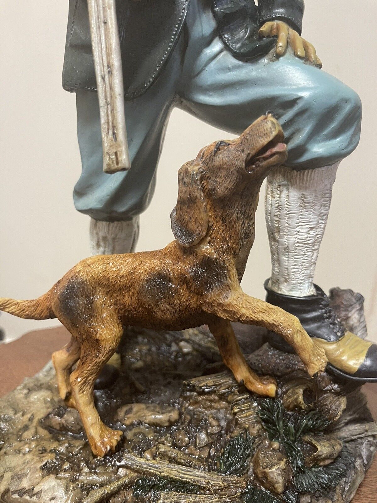 COLLECTORS COUNTRY MAN WITH DOG FIGURINE