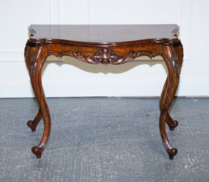 LATE 19TH CENTURY CARVED FRENCH HALL STAND CONSOLE TABLE WITH CABRIOLE LEGS