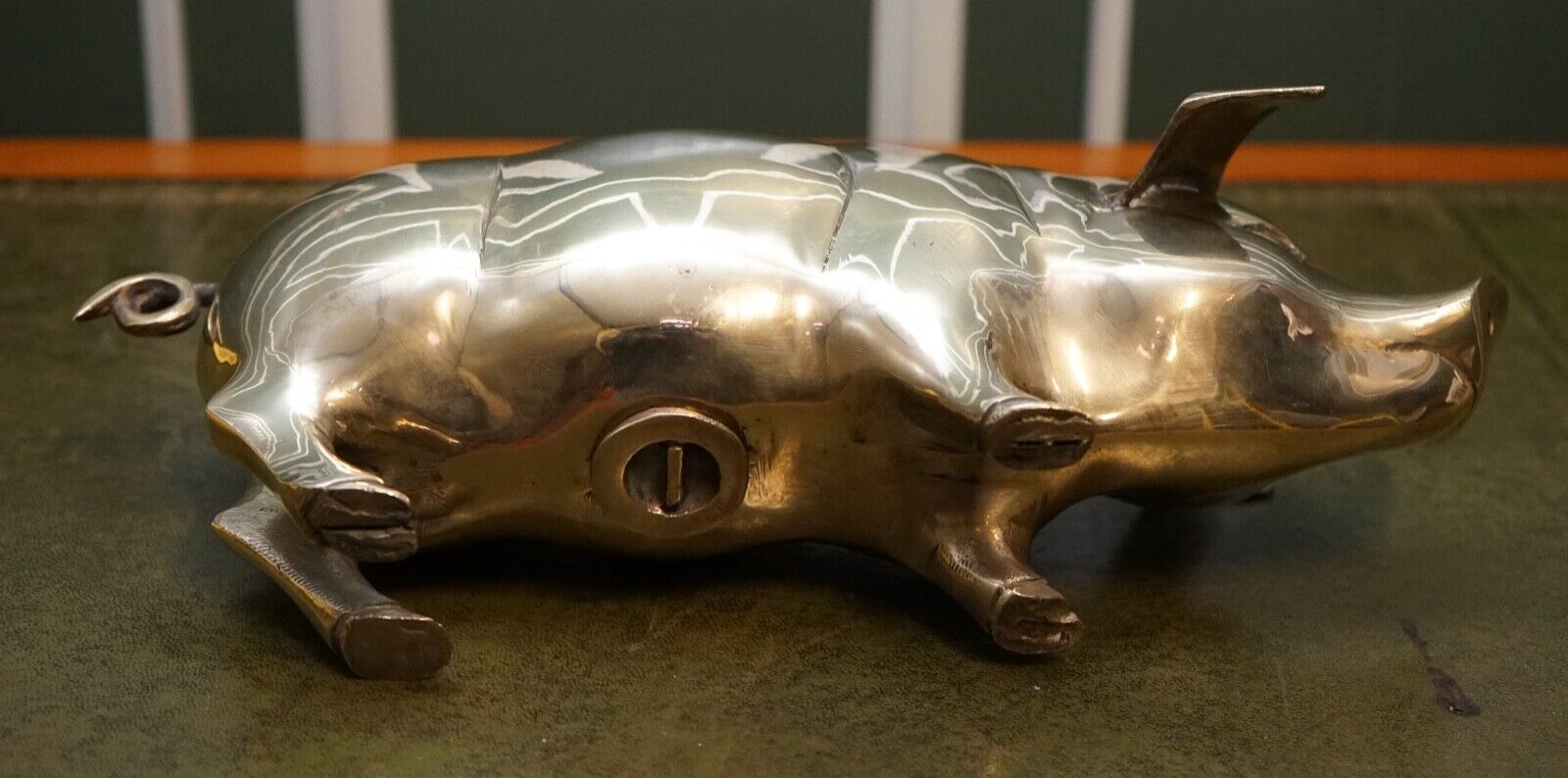 EXQUISITE EARLY 20TH CENTURY BRASS PIGGY BANK