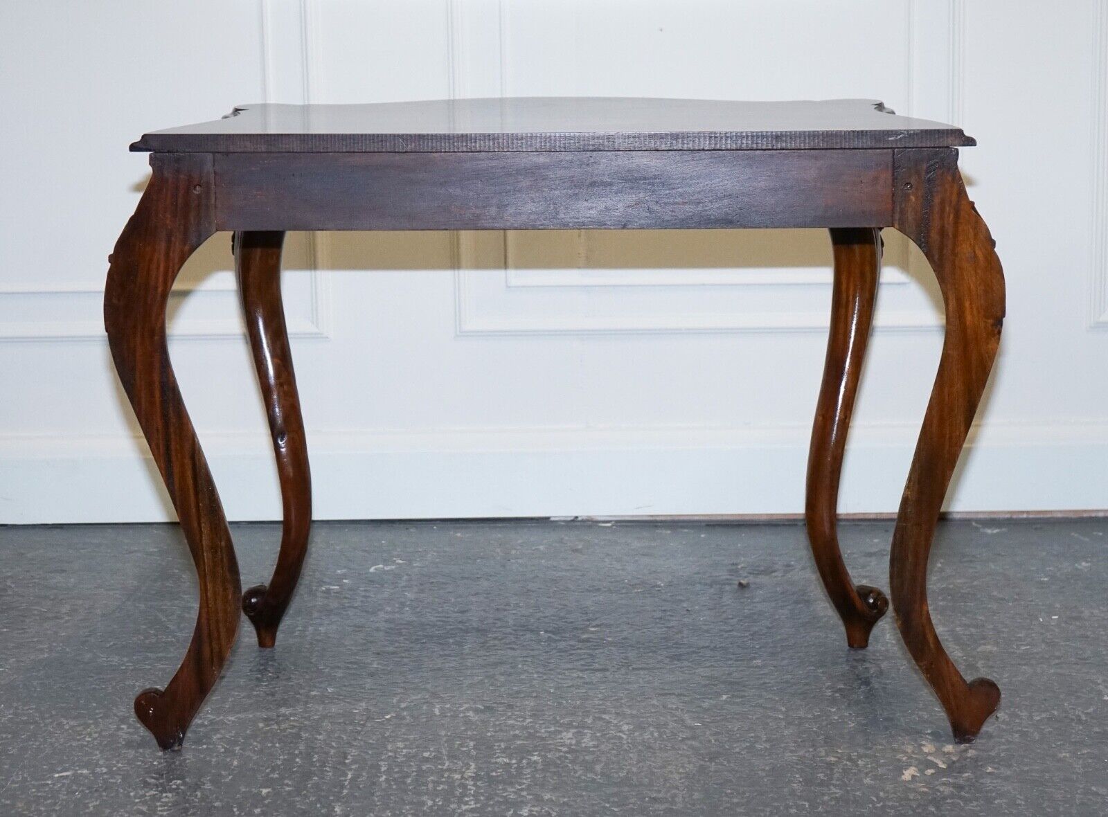 LATE 19TH CENTURY CARVED FRENCH HALL STAND CONSOLE TABLE WITH CABRIOLE LEGS