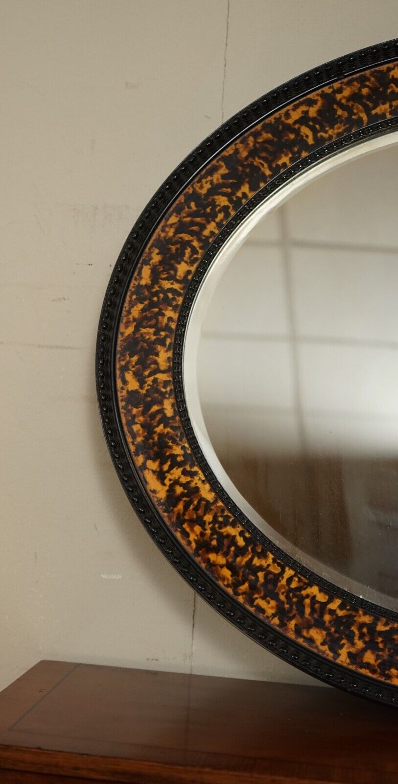 VINTAGE OVAL WALL MIRROR IN THE MANNER OF WILLIAM YEOWARD