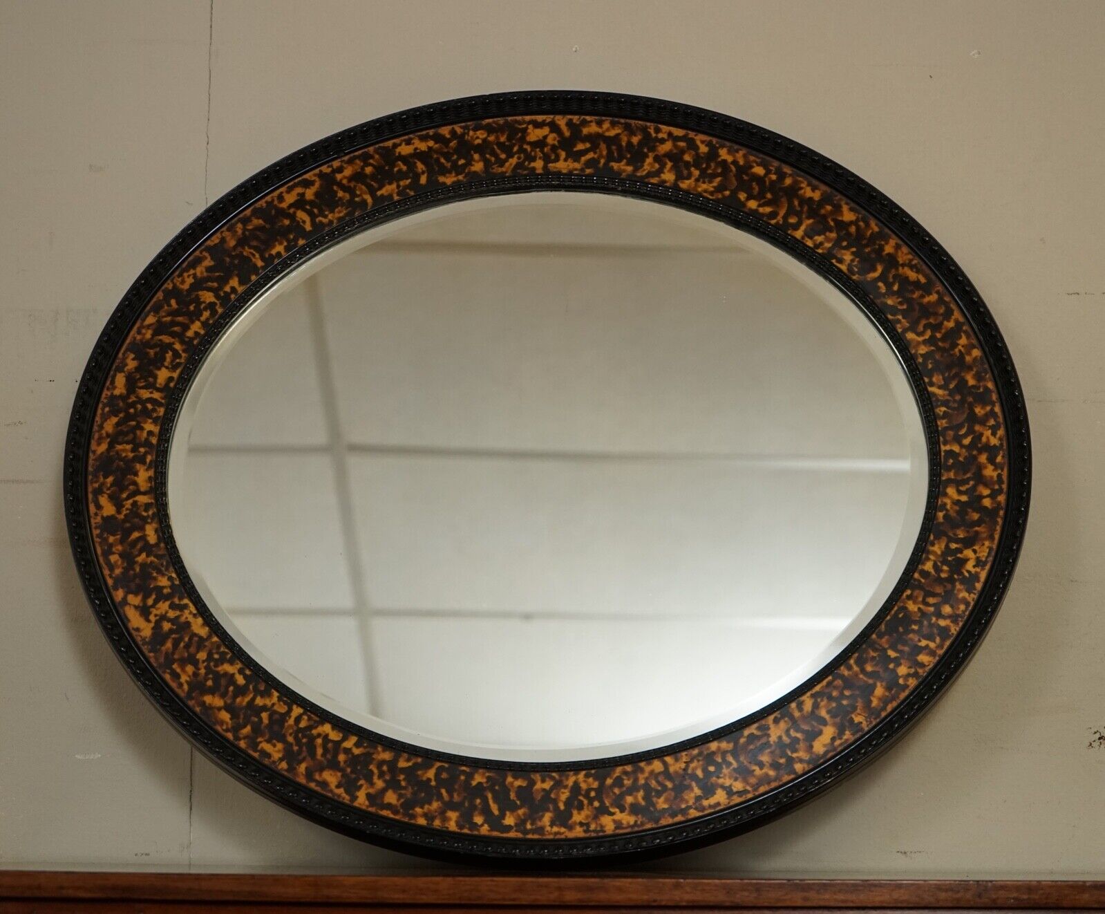 VINTAGE OVAL WALL MIRROR IN THE MANNER OF WILLIAM YEOWARD