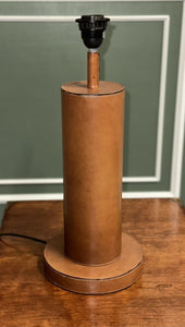 PAUL DUPRE-LAFON STYLE ART DECO LEATHER DESK LAMP